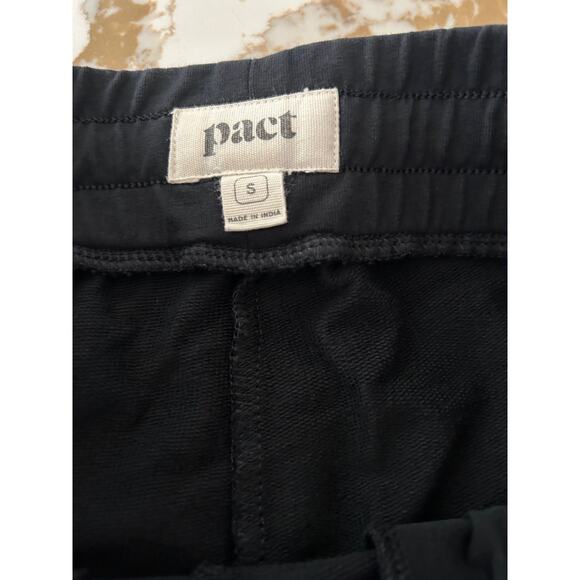 Pact Sweat Pants Womens Black Organic Cotton Pockets Slit Hem Loungewear - Picture 6 of 9
